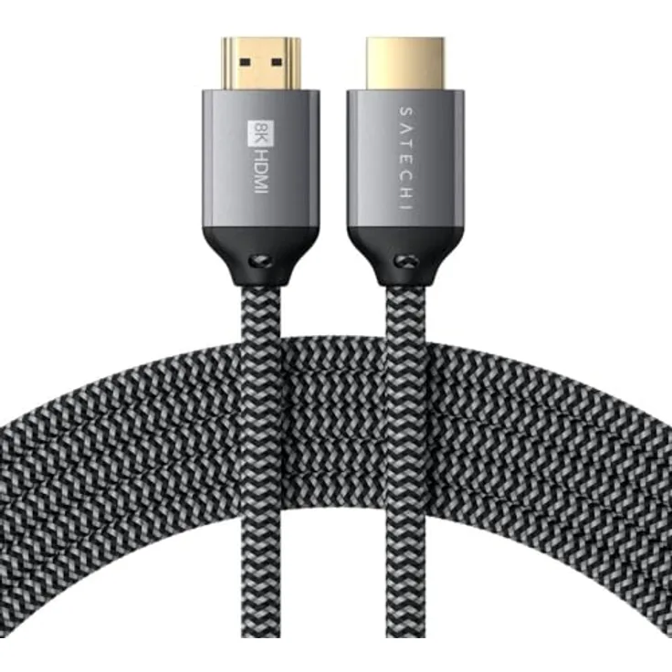 SATECHI 8K ULTRA HD HDMI 2.1 Kabel 2m, hochwertiges HDMI-Kabel in geflochtener Nylonummantelung