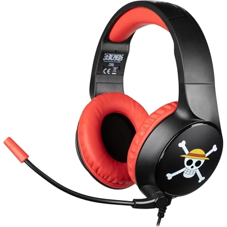 Konix One Piece Gaming-Headset - Kabelgebunden, für PC, PS5, Switch 2, Xbox Series X|S - Mikrofon, Luffy-Motiv, 1,5 m Kabel - 3,5 mm Klinkenstecker – Bild 1