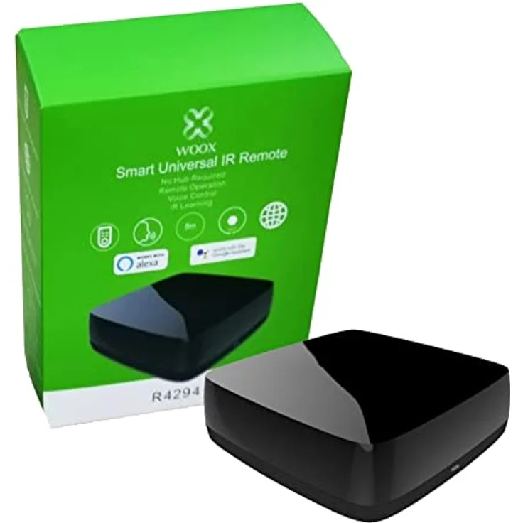 WOOX R4294, Smart Universal Fernbedienung mit IR drahtlos/WLAN und Sprachsteuerung, Schwarz – Bild 2