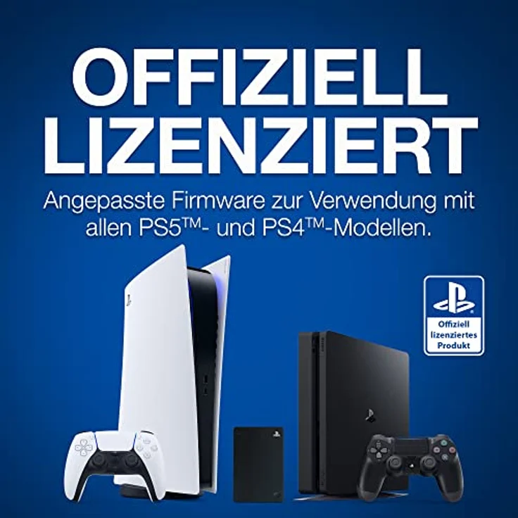 Seagate Game Drive PS4/PS5, 4 TB, tragbare externe Festplatte, 2.5 Zoll, USB 3.0, schwarz, Modellnr.: STLL4000200 – Bild 2