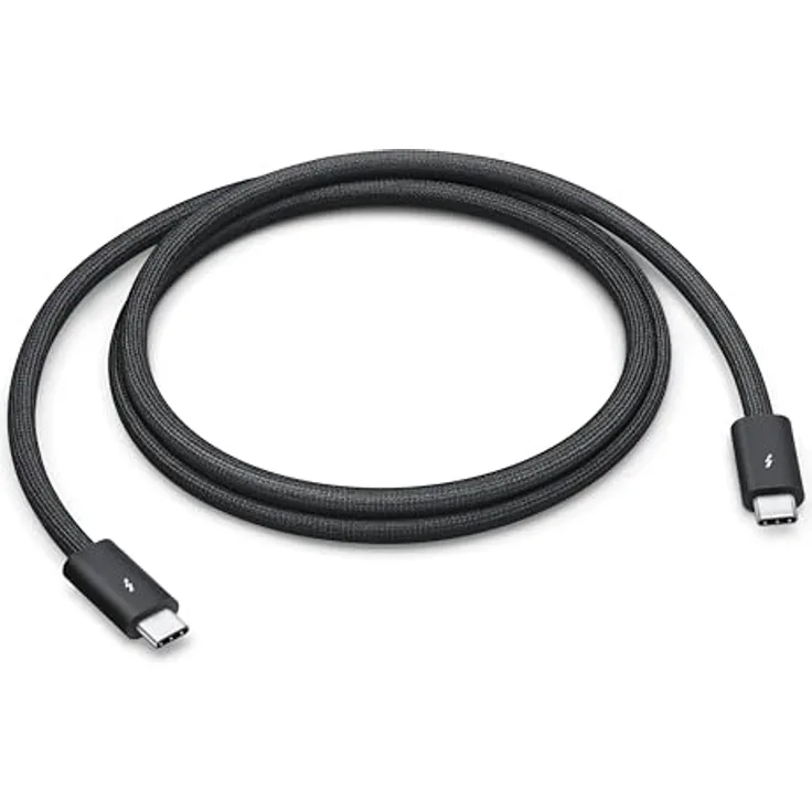 APPLE Thunderbolt 5 (USB-C) Pro Kabel, 1 m, bis zu 120 Gbit/s, geflochten, schwarz