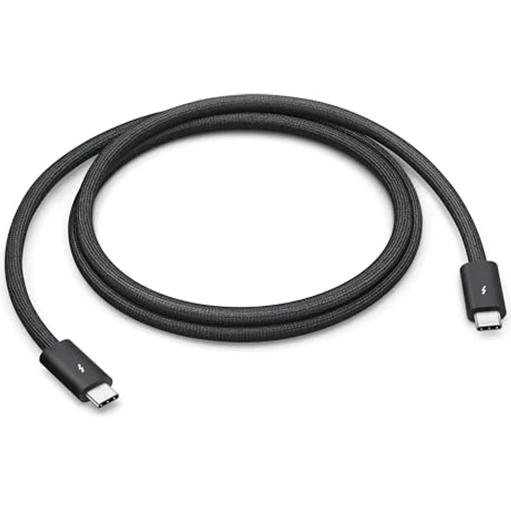 APPLE Thunderbolt 5 (USB-C) Pro Kabel, 1 m, bis zu 120 Gbit/s, geflochten, schwarz – Bild 1