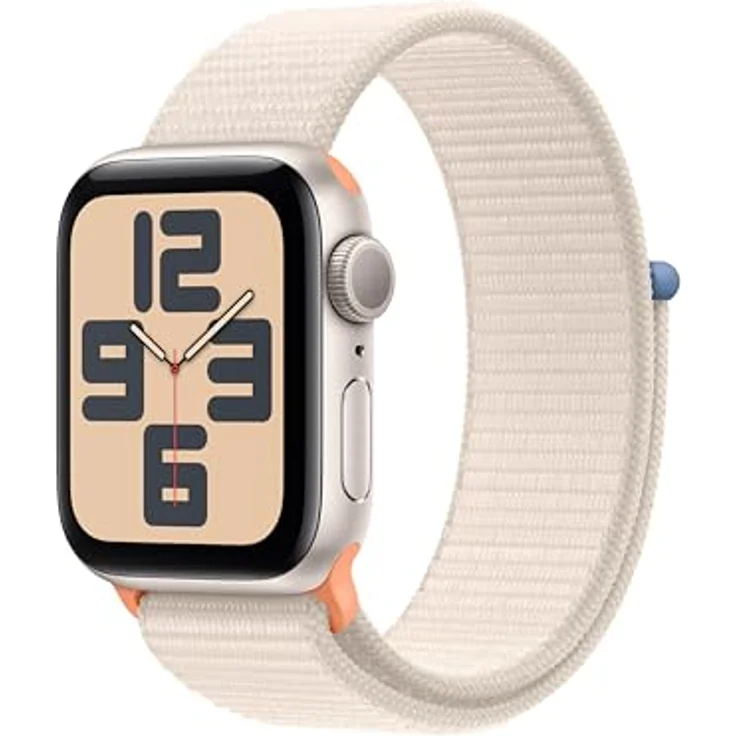 Apple Watch SE GPS (2. Generation), 40 mm, Aluminiumgehäuse Polarstern, Sportloop Polarstern – Bild 1