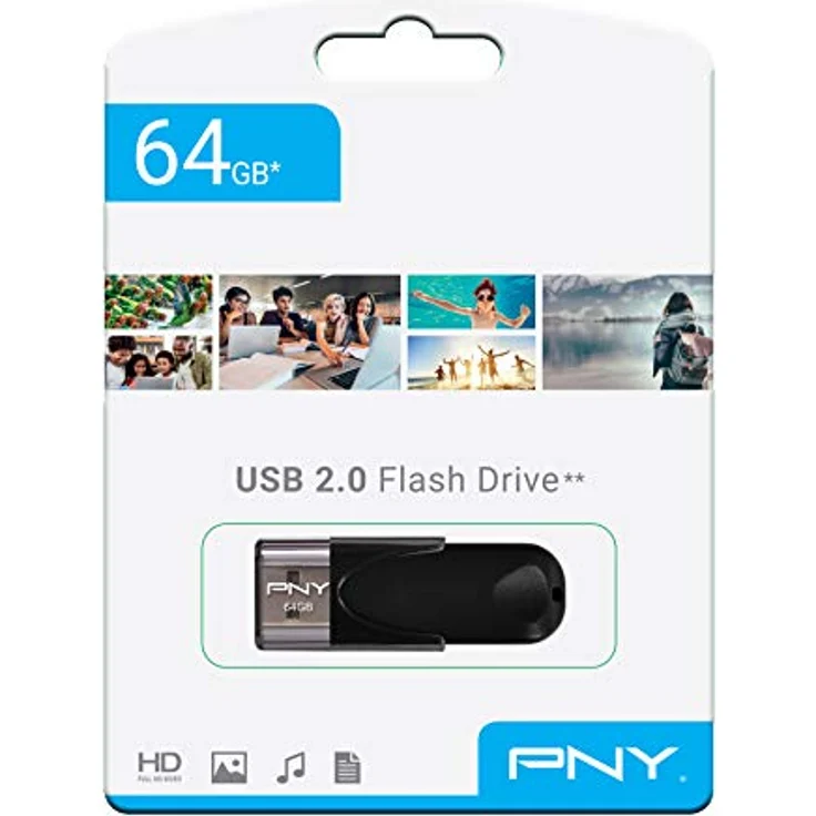 PNY Attaché 4 USB-2.0-Stick 64GB schwarz – Bild 4