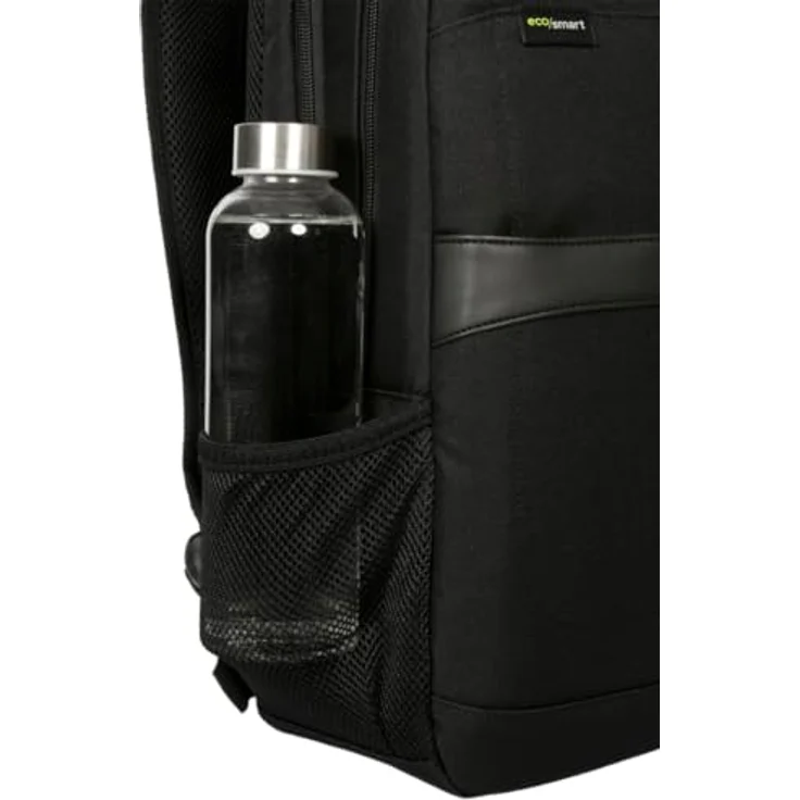 Targus GeoLite EcoSmart Advanced Backpack 15.6", Notebooktasche für 14-16 Zoll Laptops, Schwarz, aus recyceltem Material, wasserabweisend, mit Trolley-Gurt und gepolstertem Rückenteil – Bild 6