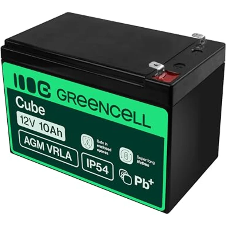 Green Cell® AGM 12V 10Ah Akku Vlies, VRLA Blei-Batterie für Notstromversorgung und Zyklenbetrieb, vibrationsfest und temperaturbeständig – Bild 4