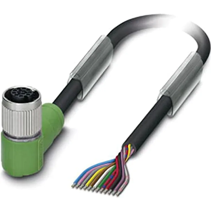 PHOENIX CONTACT SAC-12P-10.0-PVC/FR SCO, 12-poliges Sensor/Aktor-Kabel mit A Kodierung, 10m, schwarz, mit SPEEDCON-Schnellverriegelung