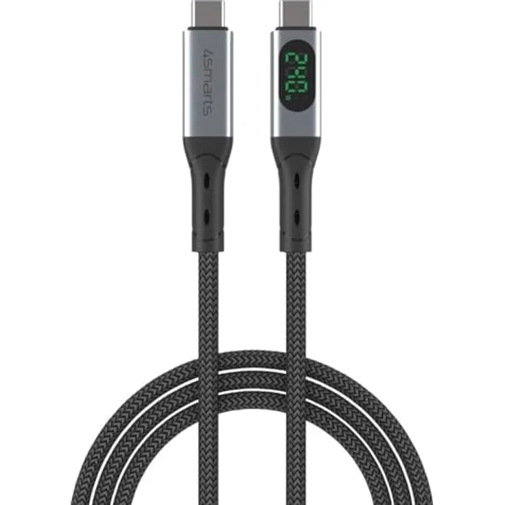 4Smarts USB4 Kabel DigitCord, 240 W Lade- und Datenkabel mit Echtzeit-Display, 40 Gbps High-Speed-Übertragung, 8K Unterstützung – Bild 1