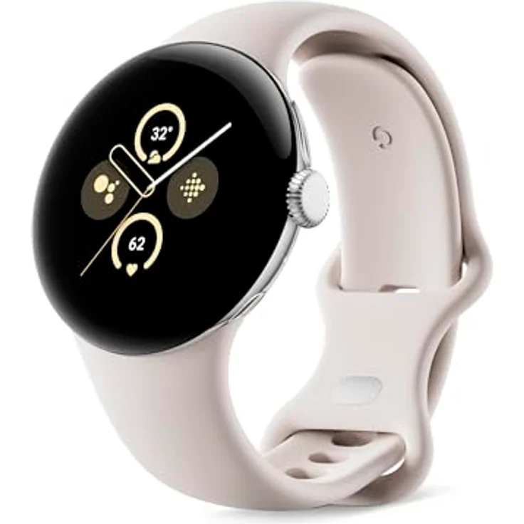Google Pixel Watch 2 (WLAN), Polished Silver / Porcelain – Bild 3