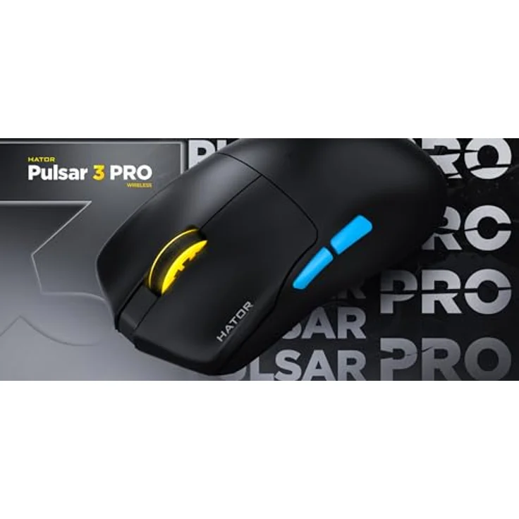 Hator Pulsar 3 PRO Wireless, Gaming Maus mit optischem PixArt 3950 Sensor, 30.000 DPI, 3 Verbindungsmodi, Schwarz – Bild 9