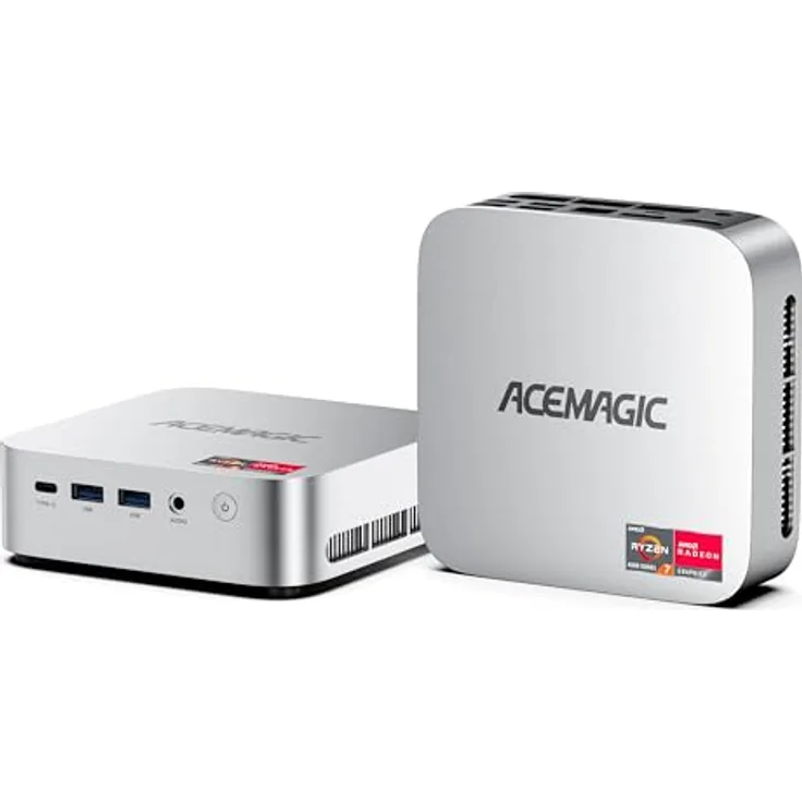 ACEMAGIC M1 Mini PC, AMD Ryzen 7 7735HS, 16GB LPDDR5, 512GB NVMe SSD, Windows 11 Pro, 4K Triple Display, Type-C, WiFi6, BT5.2