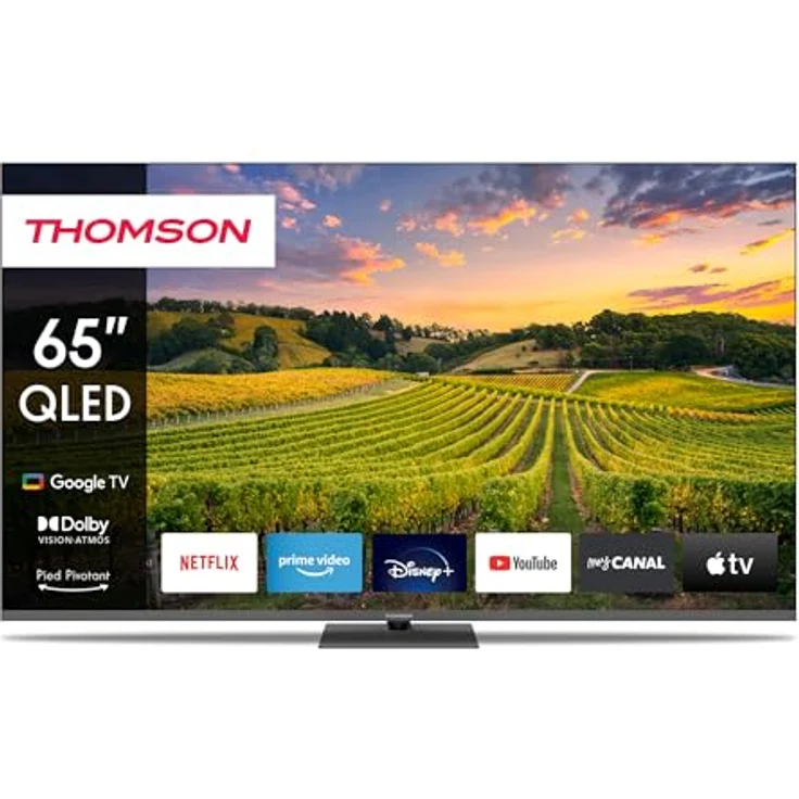 Thomson Q70 Series 65QG5C14, 65 Zoll 4K Ultra HD QLED Smart-TV mit Google Assistant und Dolby Atmos, grau – Bild 1
