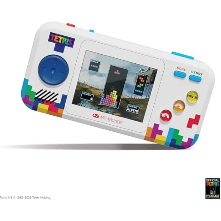 dreamGEAR Tetris Pocket Player Pro, tragbare Spielkonsole mit 2,75 Zoll hochauflösendem Farbdisplay und ergonomischem Design, betrieben über 4 AA-Batterien oder USB-C – Bild 3