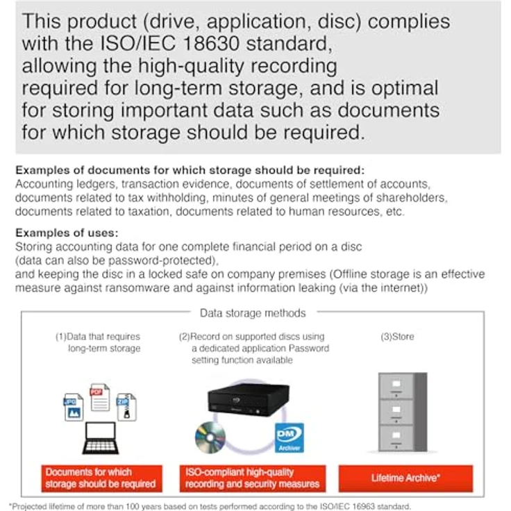 Pioneer Externes Blu-ray-Laufwerk BDR-WX01DME, Archivierungskompatibel, USB 3.2 Gen1, DM for Archive, Silber – Bild 3