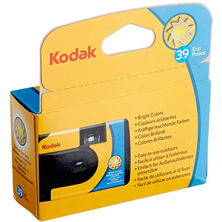Kodak Einweg-Kamera suc Daylight 39 800iso – Analoges, gelb und blau – Bild 4