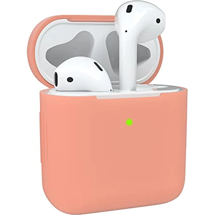 EAZY CASE - Schutzhülle für AirPods 1 & 2 Hülle Rosa Silikon Case Stoßfest mit Deckel Schutz Antikratz Etui Cover rutschfeste Silikonhülle für Airpod Pro 1. / 2. Generation Silikoncase in Altrosa – Bild 1