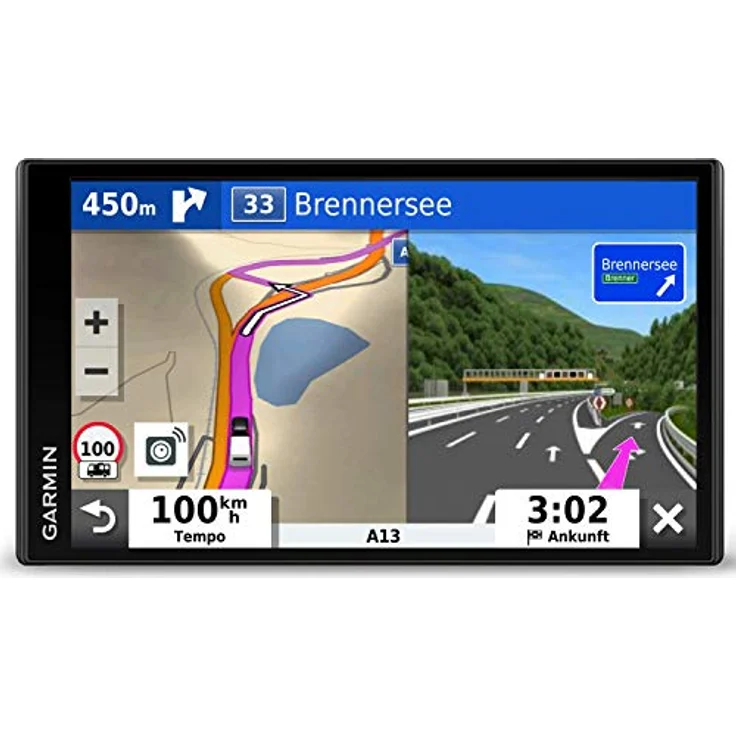 Garmin Camper 780 MT-D EU, 6.95 Zoll Navi mit 3D-Navigationskarten für Europa, Pois, Sprachsteuerung, rahmenlos – Bild 1