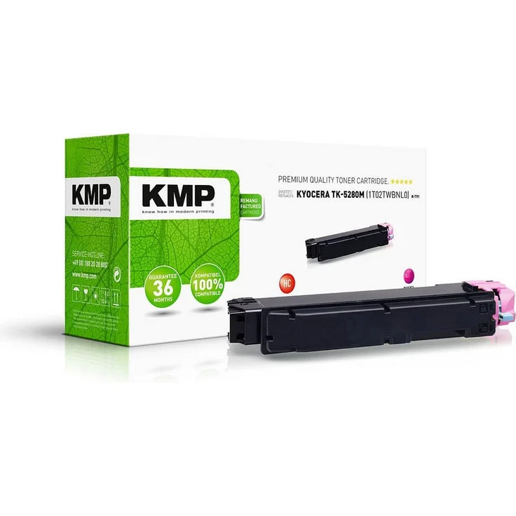 KMP Tonerkartusche K-T91, Alternative zu Kyocera TK-5280, Magenta, für ca. 11.000 Seiten bei 5% Deckung