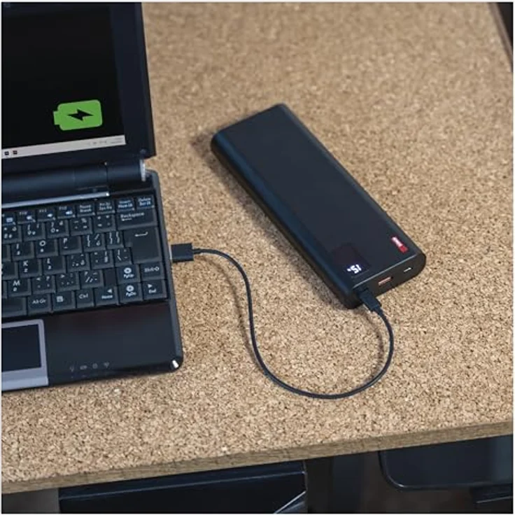 EMOS Powerbank 27 000 mAh NTBF30 - Externer Akku mit Passthrough und Fast-Charging 100W PD - 2X USB-C/USB-A-Port - Schwarz – Bild 5
