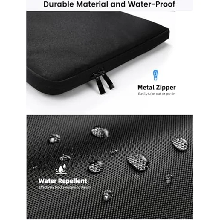 UPERFECT 16.1 Zoll Laptoptasche, wasserdichte Schutzhülle mit 3-Schicht-Schutz und Außentasche für 15.6-16.1 Zoll Geräte – Bild 3