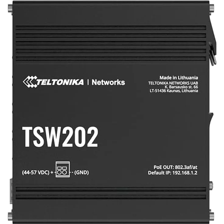 Teltonika TSW202 (10 Ports), Netzwerk Switch, Schwarz mit PoE+ und 2 Hochleistungs-SFP-Ports – Bild 4