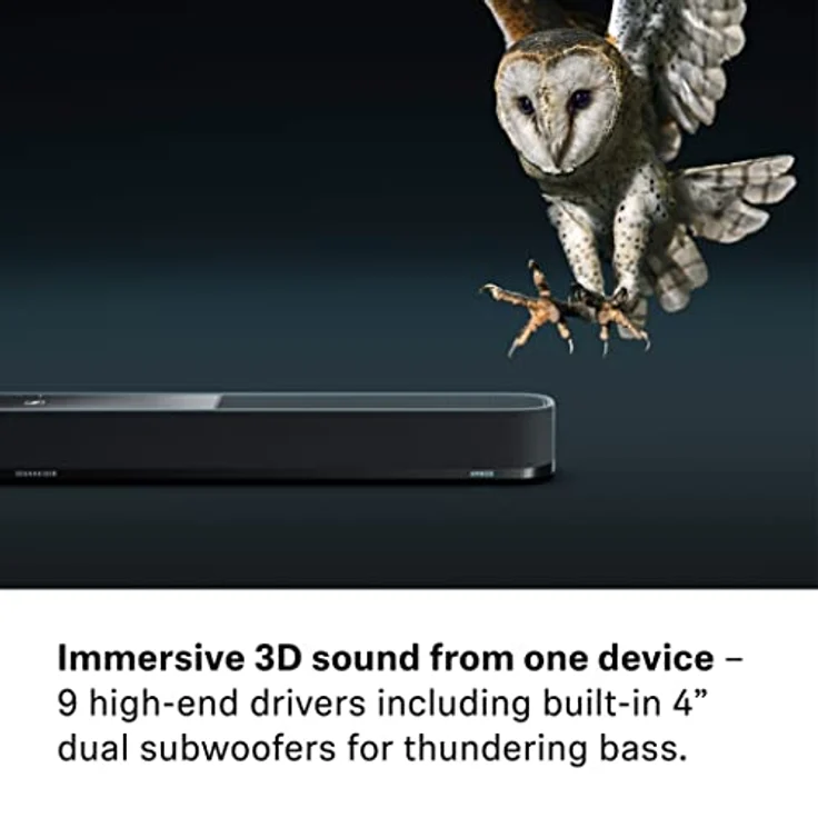 SENNHEISER AMBEO Soundbar Plus für TV und Musik - EU-Stecker - 3D Surround Sound, virtuelles 7.1.4-Lautsprecher-Setup, eingebaute Dual Subwoofer, erweiterte Streaming-Anbindung und Stimmverbesserung – Bild 3