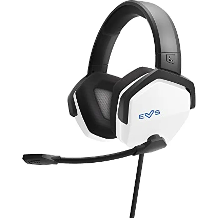 Energy Sistem Gaming Headset ESG 3 White Thunder (Gamer Kopfhörer Deep Bass, Cloth Ear Pads, Crystal Clear Sound) - Weiß