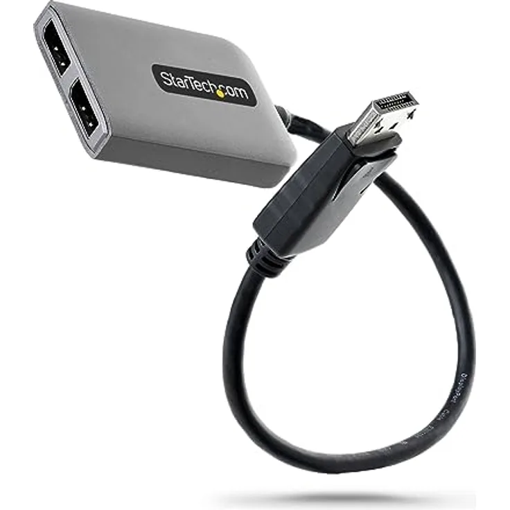 StarTech.com 2-Port DisplayPort MST Hub, Dual 4K 60Hz DP, DisplayPort Splitter auf 2X DP Monitore, DP 1.4 Multi-Monitor Video Adapter, 30 cm Kabel, USB Betrieben, nur Windows (MST14DP122DP)
