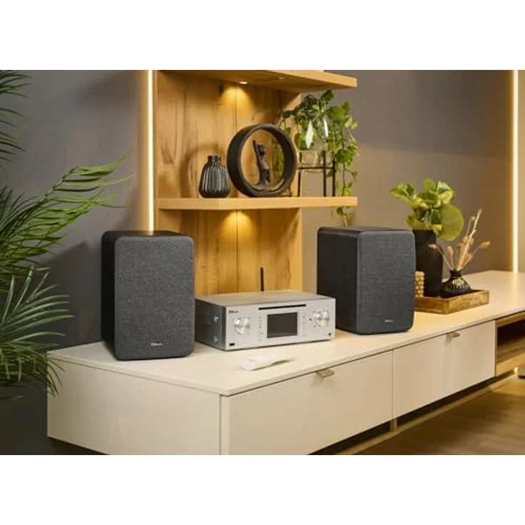 Block MHF-50 Mikroanlage silber, Kompaktanlage mit 4 Zoll Farbdisplay, Triple-Radio, CD-Spieler, WLAN, Bluetooth, Spotify®-Connect Ready, inkl. Lautsprecher – Bild 2