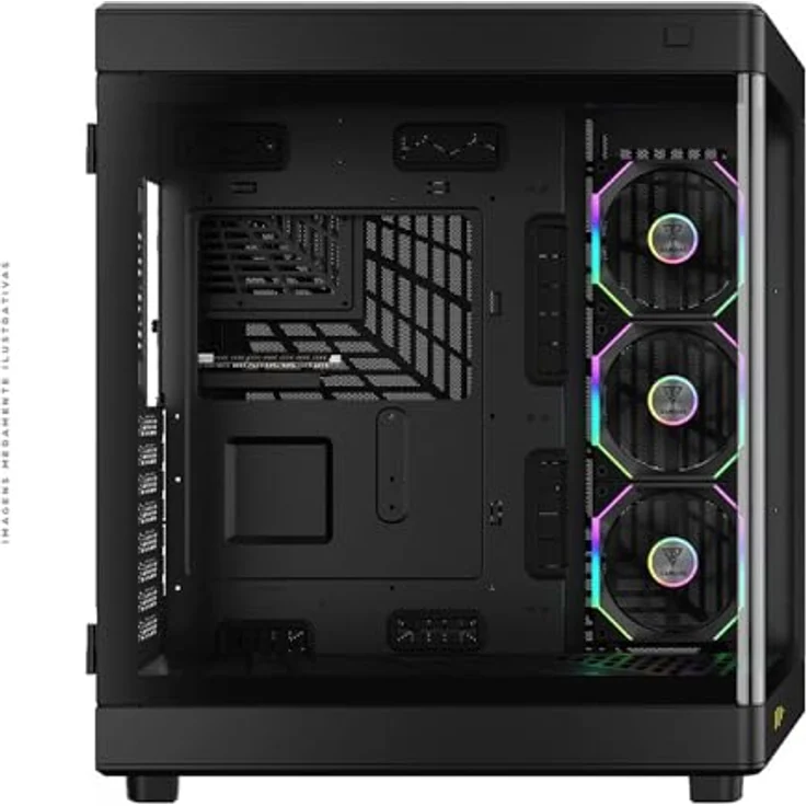 Gamdias NESO P1 PRO GAMING Fulltower Gehäuse, E-ATX, Schwarz mit optimierter Kühlung und RGB-Beleuchtung – Bild 5