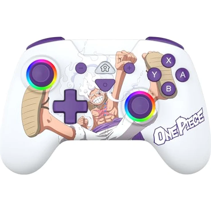 Subsonic One Piece Wireless Controller für Nintendo Switch, weiß, mit LED-Joystick-Beleuchtung, programmierbaren Rücktasten und Bewegungssensoren – Bild 3