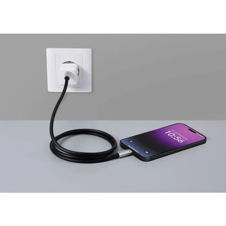 Renkforce USB-C Kabel RF-6056872, USB 2.0, 1.00 m, Schwarz, hohe Übertragungsgeschwindigkeit, langlebig und biegsam – Bild 4