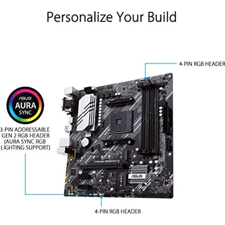 Asus PRIME B550M-A Mainboard Sockel AMD AM4 Formfaktor Micro-ATX Mainboard-Chipsatz AMD B550 – Bild 6