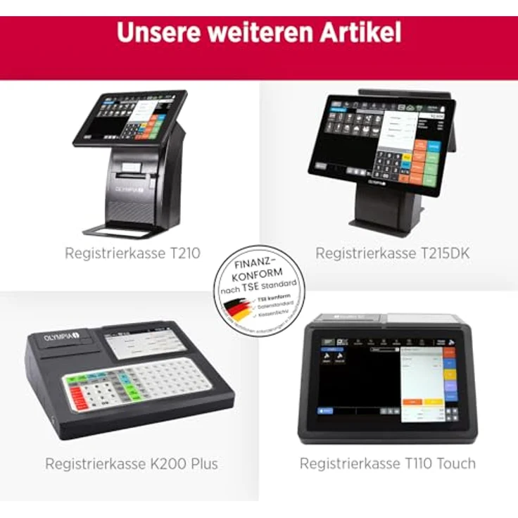 Olympia T400DK, Handels- und Gastronomiekasse mit 15,6 Zoll Touchdisplay, schwarz, ohne TSE, Android 11 – Bild 9
