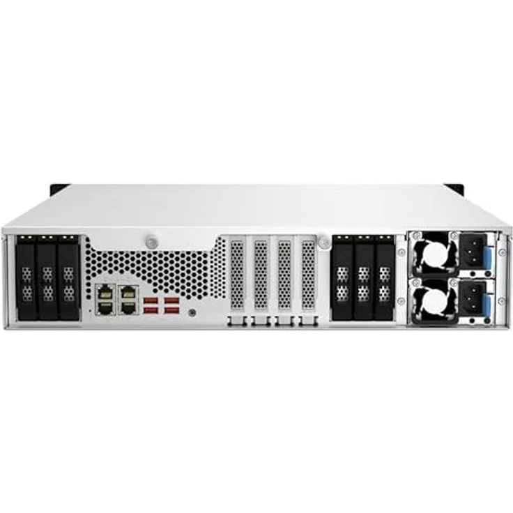 QNAP TS-h1887XU-RP-E2336-32G Intel Xeon E-2336 6 Cores/12 Threads 32GB ECC DDR4 2x16 18-Bay 2U rackm (0 TB), NAS, Schwarz – Bild 7