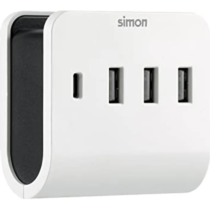 Adapter 3 USB A + 1 USB C mit Halterung für Smartphone SIMON