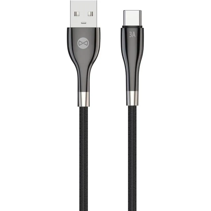 FOREVER Datový kabel Sleek USB/USB-C, 1m, 3A, schwarz