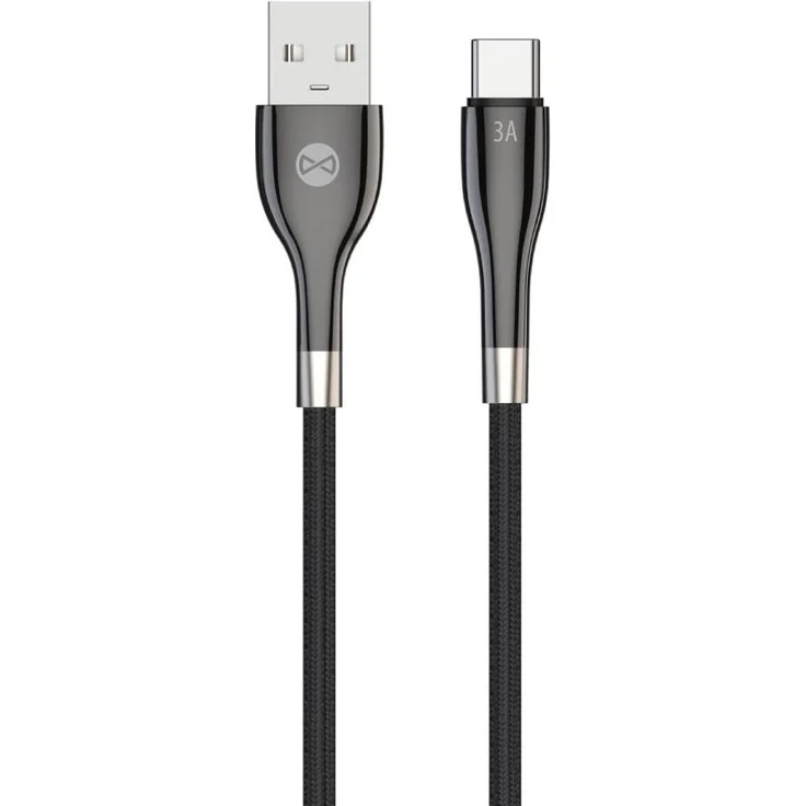 FOREVER Datový kabel Sleek USB/USB-C, 1m, 3A, schwarz