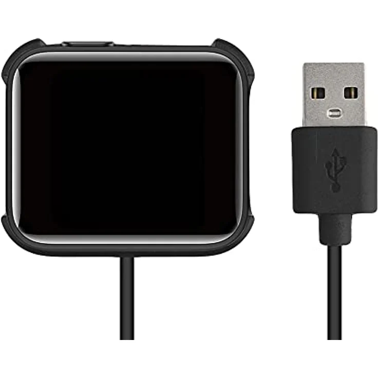 kwmobile USB Kabel Charger für Xiaomi Mi Watch Lite/Redmi Watch - Smart Watch Ersatzkabel - Fitnesstracker Aufladekabel, Schwarz – Bild 4