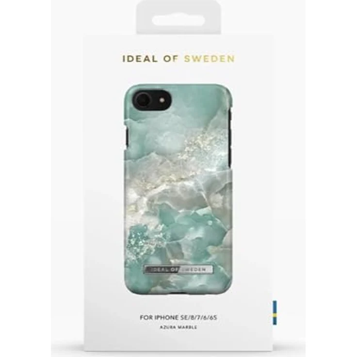 iDeal Of Sweden Fashion Case Azura Marble, Handyhülle mit bedrucktem Design aus robustem Kunststoff und goldfarbenem Logo – Bild 3