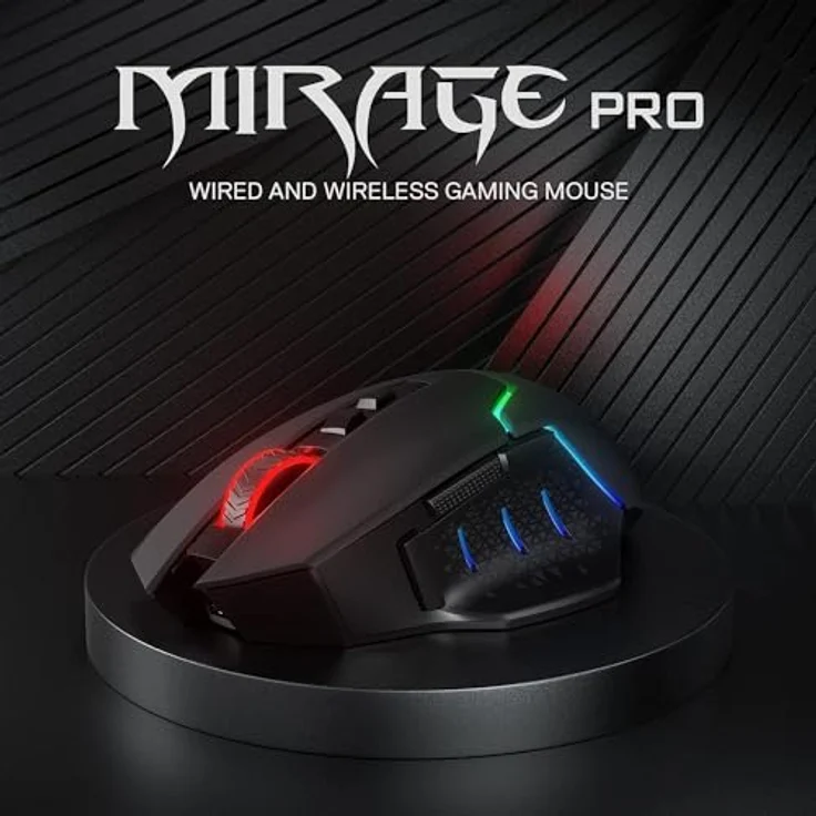 Redragon M690 PRO, kabellose Gaming Maus mit 8000 DPI, 8 programmierbaren Tasten und Schnellfeuertaste – Bild 2