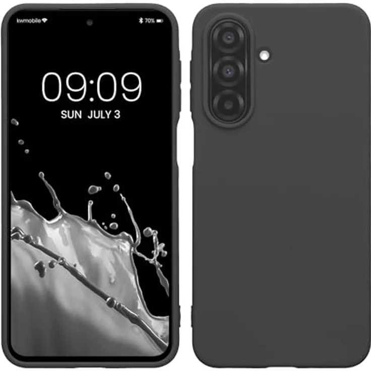 kwmobile Hülle für Samsung Galaxy A27 5G TPU Case - Flexible Schutzhülle mit kabellosem Laden, gummiertes Cover in Dunkelgrau – Bild 1