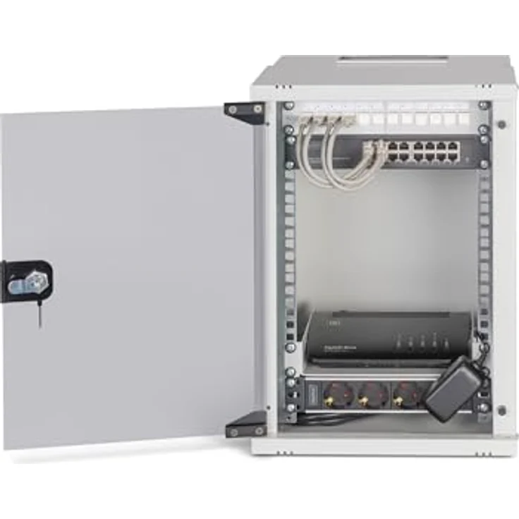 Digitus SOHO PRO 10" Netzwerk-Set, 9HE Wandgehäuse mit Zubehör, Serverschrank in Grau – Bild 2