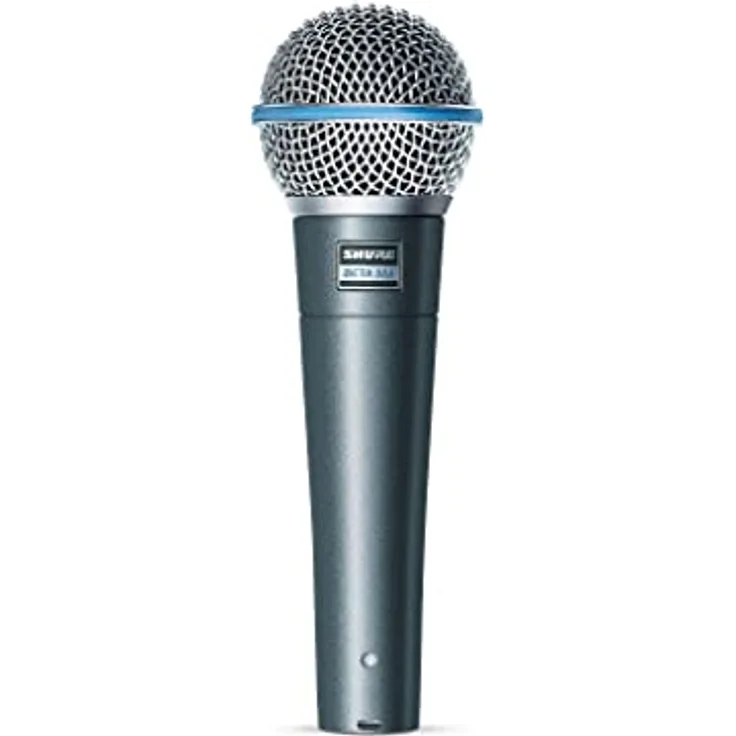 Shure BETA 58A Gesangsmikrofon - Dynamisches Mikrofon mit Supernierencharakteristik für Bühne und Studio, inklusive verstellbarem Stativadapter A25D