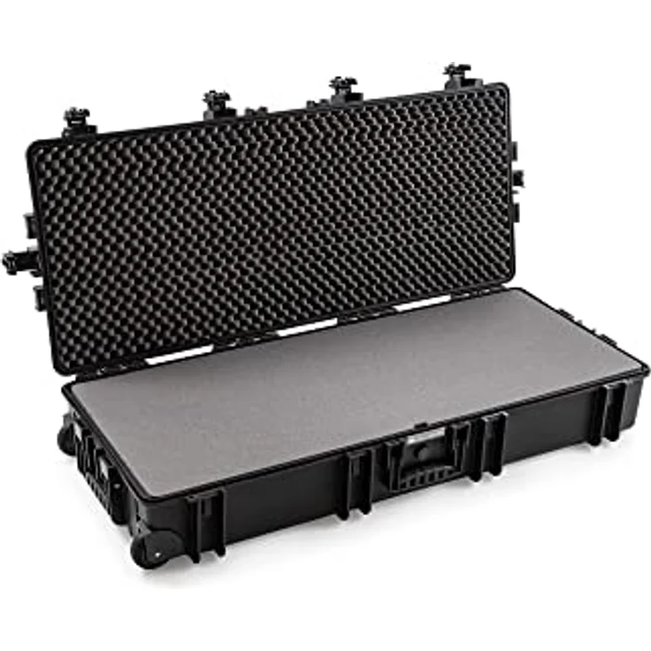B&W International Fotorucksack B&W Case Type 7200, robuster Outdoor-Langkoffer mit Schaumstoffeinsatz, schwarz – Bild 1