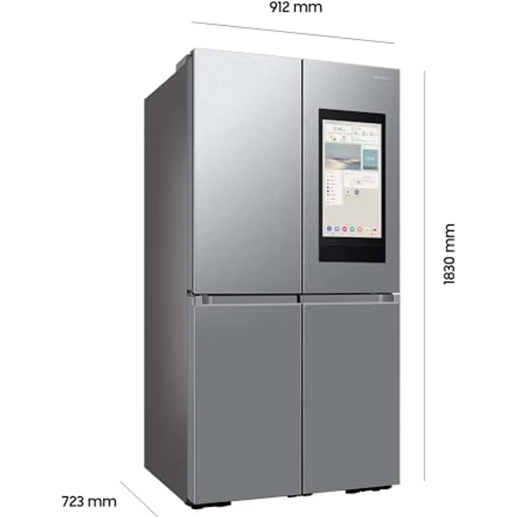 Samsung 4-Türen French Door mit Family Hub+ und AI Food Manager, 636 L Edelstahl Look – Bild 2