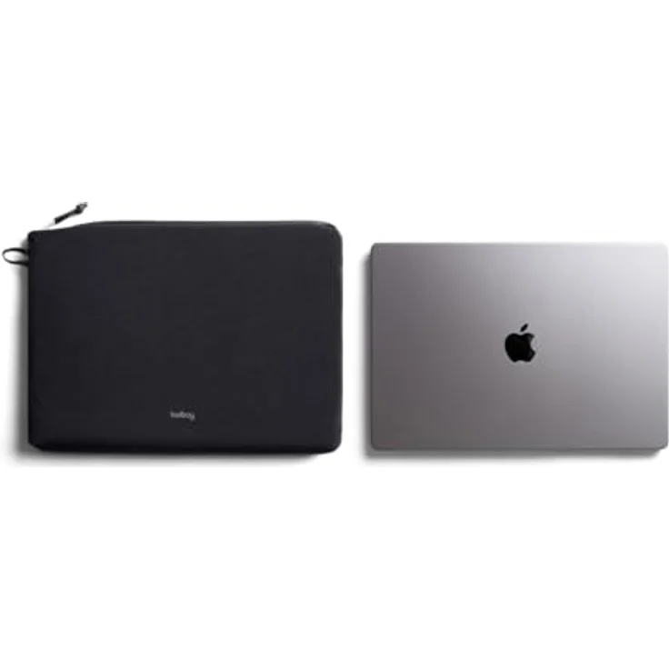Bellroy Lite Laptop Sleeve (14"), minimalistische Notebooktasche aus wasserabweisendem Material, Schwarz – Bild 7