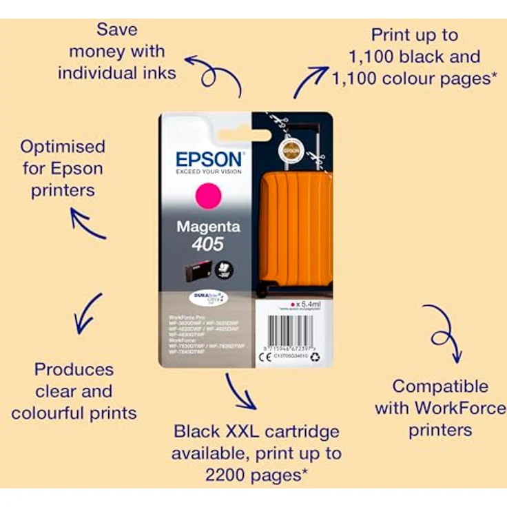 Epson 405 - 5,4 ml - Magenta - Original - Tintenpatrone (C13T05G34010) – Bild 2