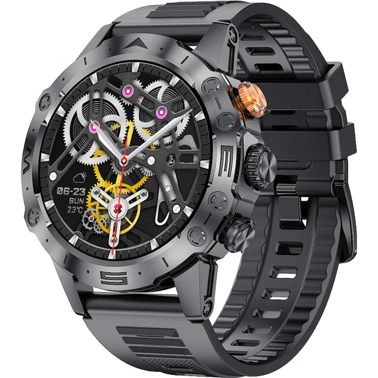 mc star Smartwatch T1003 mit Telefonfunktion, IP68 Wasserdicht, 1.53'' IPS Touchscreen, 120+ Sportmodi, Herzfrequenz- und Schlafmonitor, Android/iOS