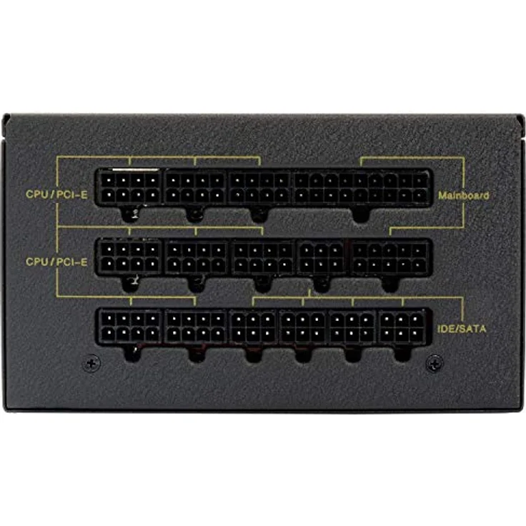 iTek GF750 EVO, 750 W Netzteil mit 80 Plus Gold Zertifizierung, semi-modular, aktiver PFC-Schutz, HDB Lüfter, schwarze Optik – Bild 3